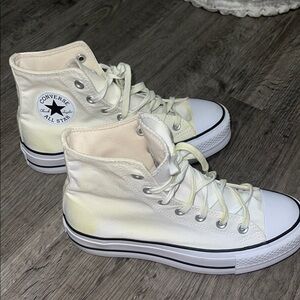 White platform converse hightop